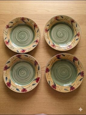 Pier 1 Imports "Elizabeth" Pattern Dinner Plates - Set of 4
